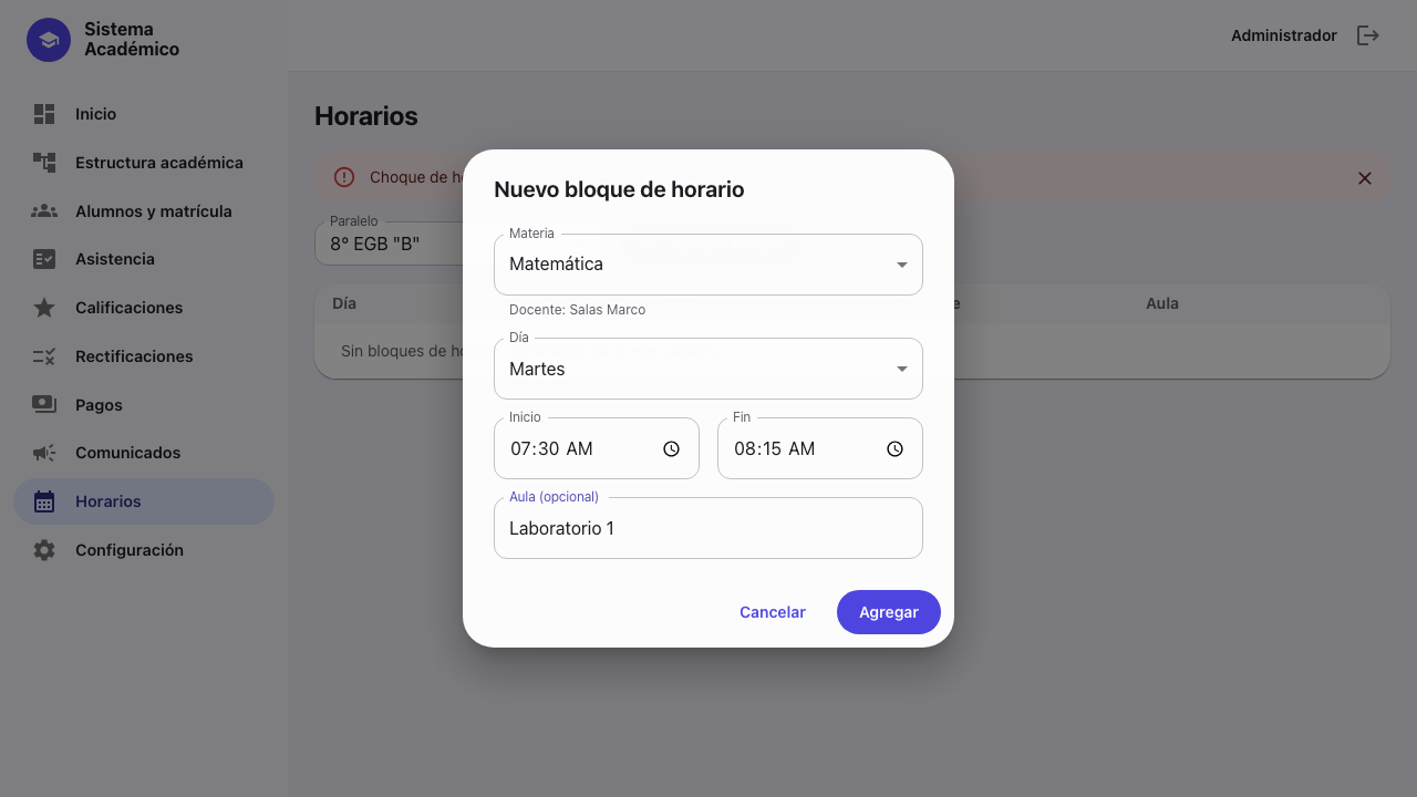 Aula ocupada